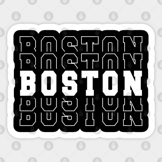 Boston city Massachusetts Boston MA Sticker by TeeLogic